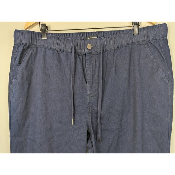 Universal Standard Dark Indigo Comfort Denim Drawstring High Rise Tapered Jean - Picture 4 of 10